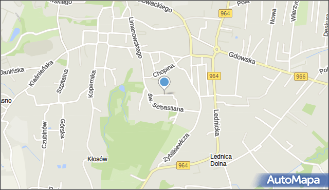 Wieliczka, Wysockiego Piotra, mapa Wieliczka