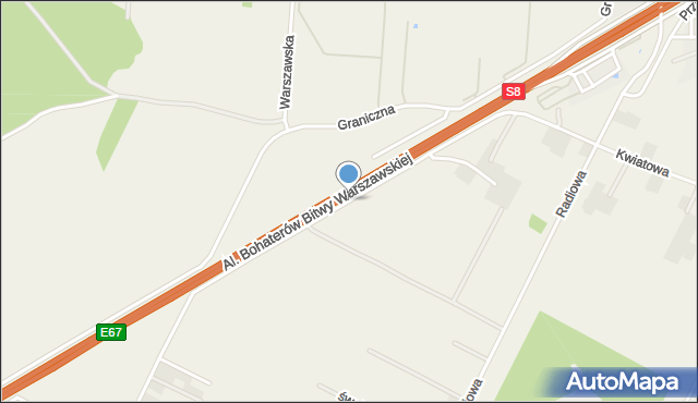 Wola Rasztowska, Wyszyńskiego Stefana, ks. kard., mapa Wola Rasztowska