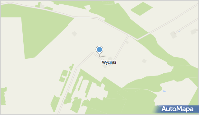 Wycinki gmina Grodziec, Wycinki, mapa Wycinki gmina Grodziec