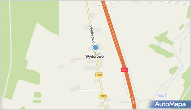 Wydorowo, Wydorowo, mapa Wydorowo