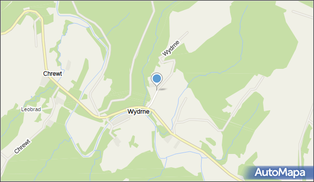 Wydrne, Wydrne, mapa Wydrne