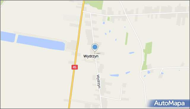 Wydrzyn gmina Czarnożyły, Wydrzyn, mapa Wydrzyn gmina Czarnożyły