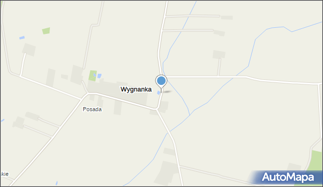 Wygnanka gmina Sosnówka, Wygnanka, mapa Wygnanka gmina Sosnówka