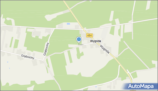 Wygoda gmina Bełchatów, Wygoda, mapa Wygoda gmina Bełchatów