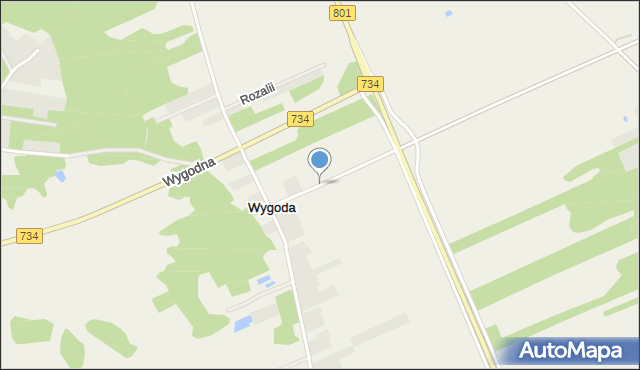 Wygoda gmina Karczew, Wygoda, mapa Wygoda gmina Karczew