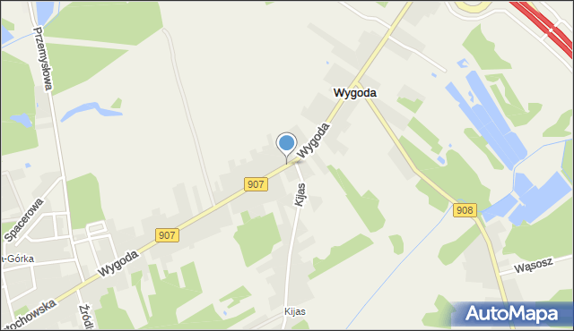 Wygoda gmina Konopiska, Wygoda, mapa Wygoda gmina Konopiska