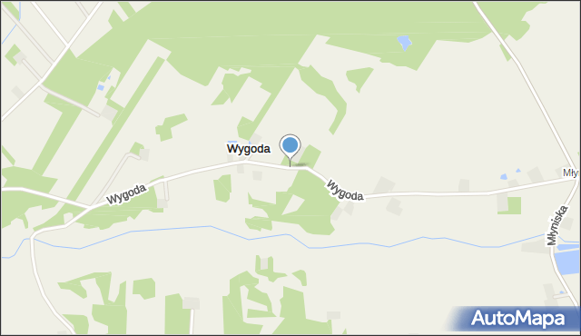 Wygoda gmina Lisków, Wygoda, mapa Wygoda gmina Lisków