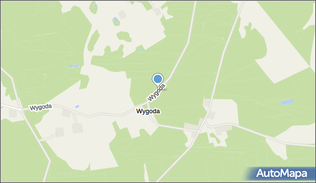 Wygoda gmina Purda, Wygoda, mapa Wygoda gmina Purda