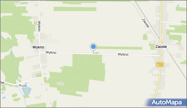 Wykno gmina Ujazd, Wykno, mapa Wykno gmina Ujazd