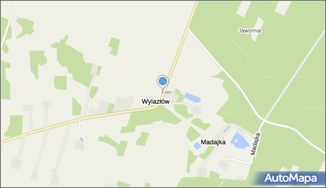 Wylazłów gmina Poddębice, Wylazłów, mapa Wylazłów gmina Poddębice