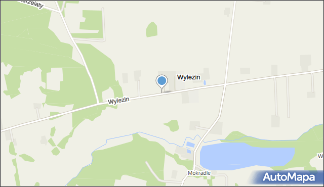 Wylezin gmina Kłoczew, Wylezin, mapa Wylezin gmina Kłoczew