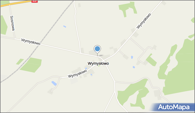 Wymysłowo gmina Trzemeszno, Wymysłowo, mapa Wymysłowo gmina Trzemeszno