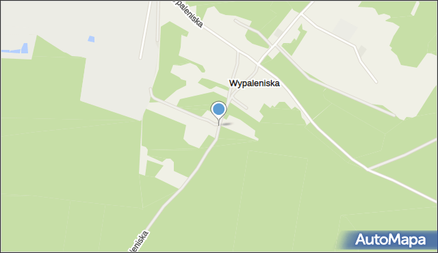 Wypaleniska gmina Solec Kujawski, Wypaleniska, mapa Wypaleniska gmina Solec Kujawski