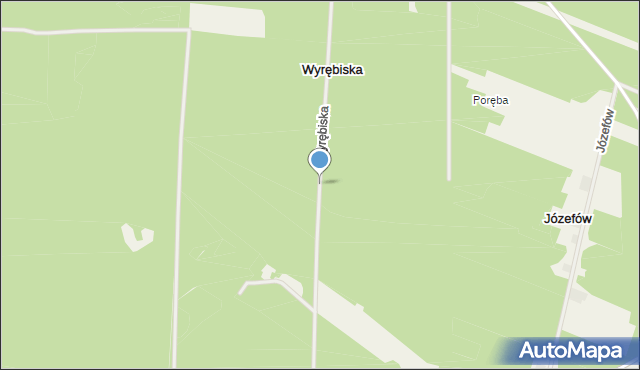 Wyrębiska gmina Przedbórz, Wyrębiska, mapa Wyrębiska gmina Przedbórz