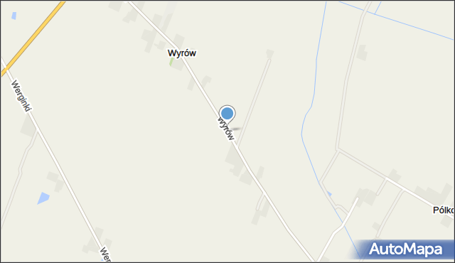 Wyrów gmina Stawiszyn, Wyrów, mapa Wyrów gmina Stawiszyn