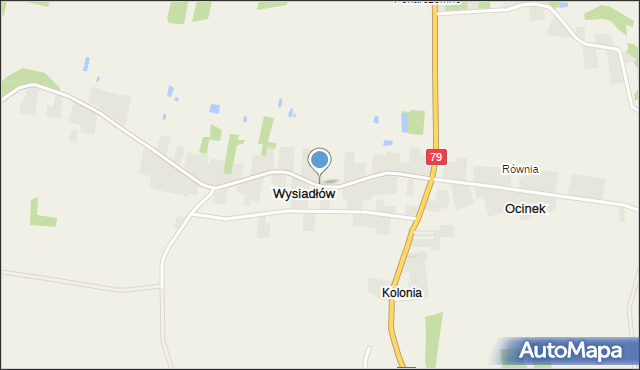 Wysiadłów, Wysiadłów, mapa Wysiadłów