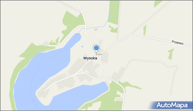 Wysoka gmina Międzyrzecz, Wysoka, mapa Wysoka gmina Międzyrzecz