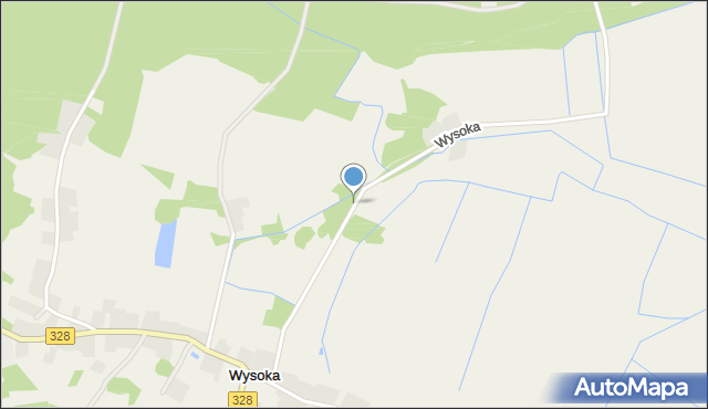 Wysoka gmina Przemków, Wysoka, mapa Wysoka gmina Przemków