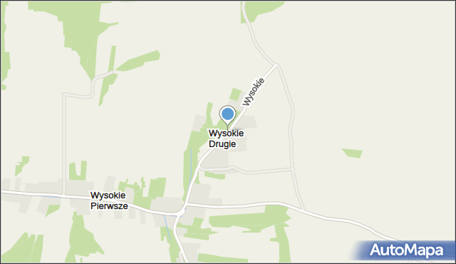 Wysokie Drugie, Wysokie Drugie, mapa Wysokie Drugie