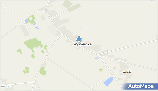 Wysokienice, Wysokienice, mapa Wysokienice