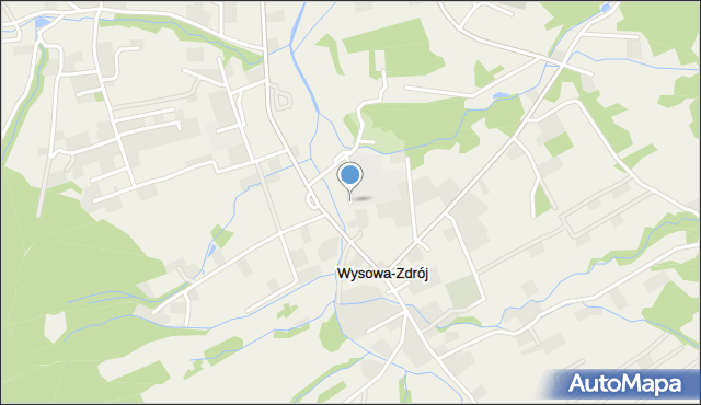 Wysowa-Zdrój, Wysowa-Zdrój, mapa Wysowa-Zdrój