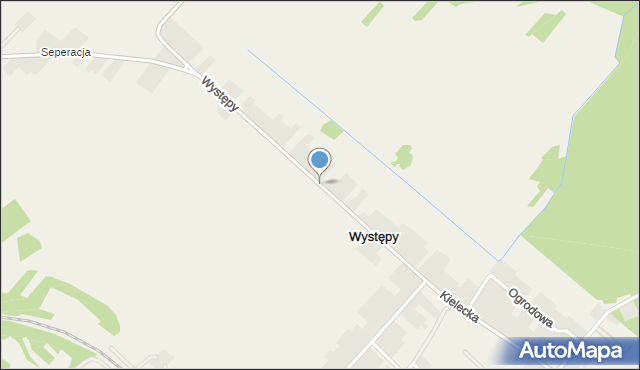 Występy, Występy, mapa Występy