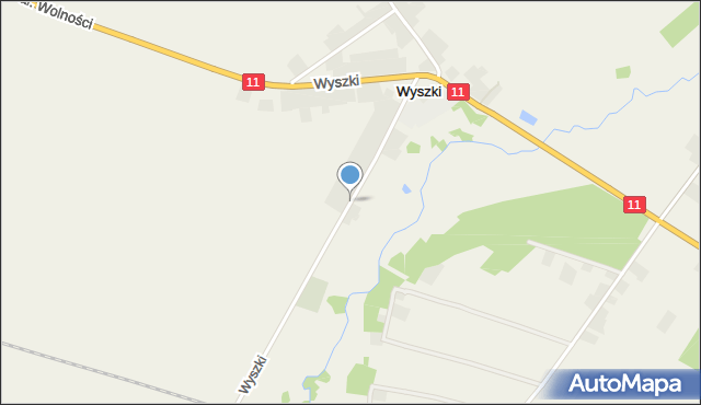 Wyszki gmina Kotlin, Wyszki, mapa Wyszki gmina Kotlin