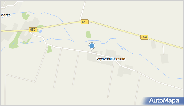 Wyszonki-Posele, Wyszonki-Posele, mapa Wyszonki-Posele