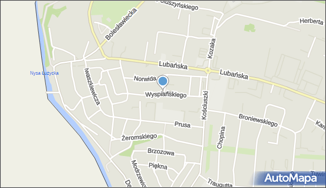 Zgorzelec, Wyspiańskiego Stanisława, mapa Zgorzelec