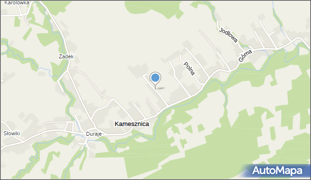 Kamesznica, Wzgórze, mapa Kamesznica