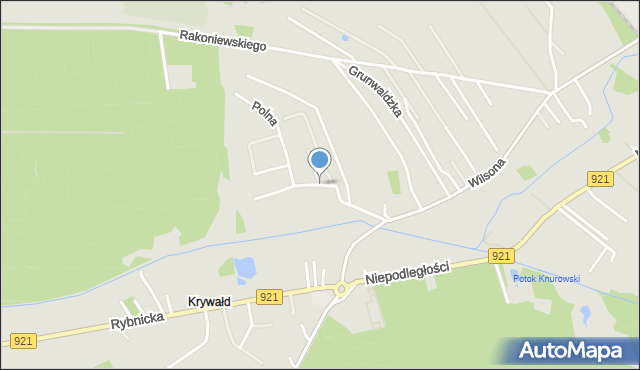 Knurów powiat gliwicki, Wzgórze, mapa Knurów powiat gliwicki