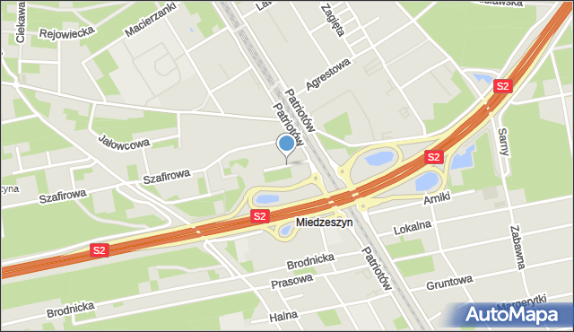 Warszawa, Wzorzysta, mapa Warszawy