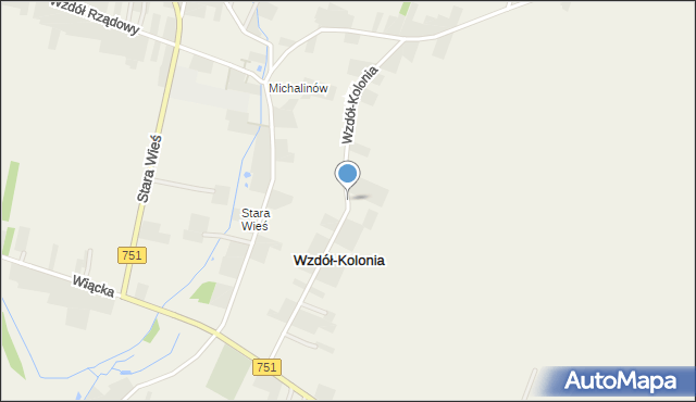 Wzdół-Kolonia, Wzdół-Kolonia, mapa Wzdół-Kolonia