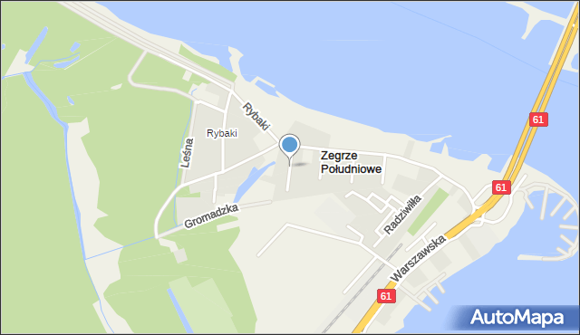 Zegrze Południowe, Wzgórz, mapa Zegrze Południowe