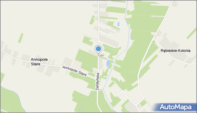 Annopole Stare, Zamłyńska, mapa Annopole Stare