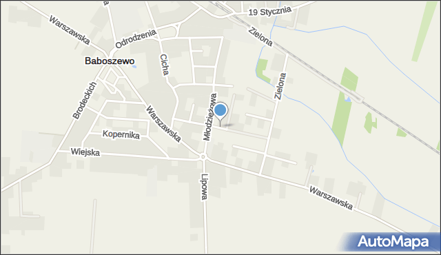 Baboszewo, Zacisze, mapa Baboszewo