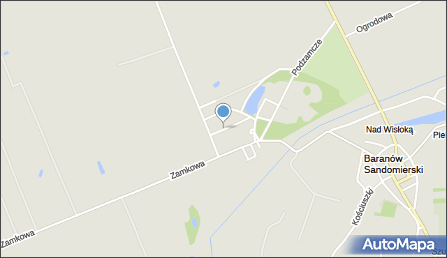 Baranów Sandomierski, Zamkowa Osiedle, mapa Baranów Sandomierski