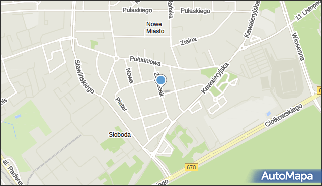 Białystok, Zapiecek, mapa Białegostoku