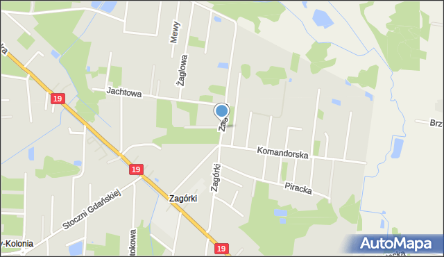 Białystok, Zagórki, mapa Białegostoku