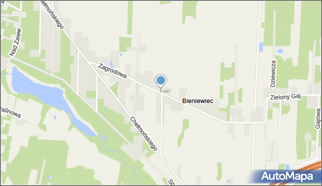 Bieniewiec, Zagrodowa, mapa Bieniewiec