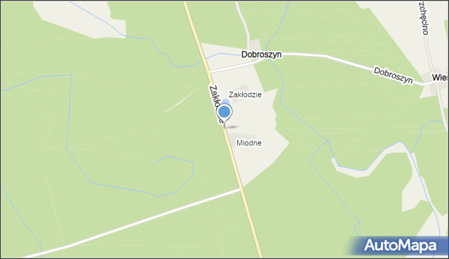 Błotno gmina Nowogard, Zakłodzie, mapa Błotno gmina Nowogard