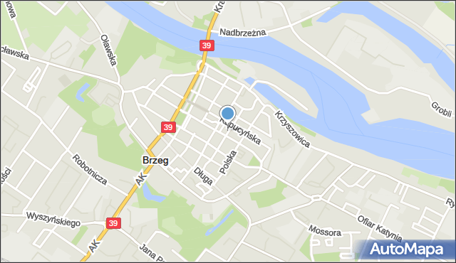 Brzeg, Zakonnic, mapa Brzeg