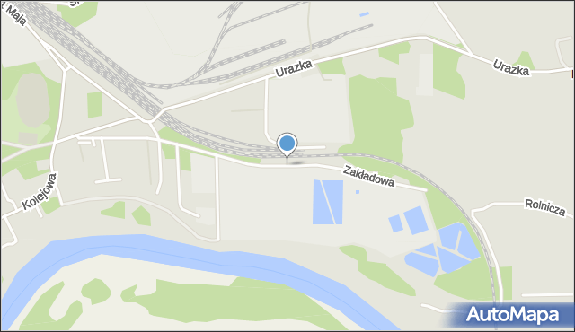 Brzeg Dolny, Zakładowa, mapa Brzeg Dolny