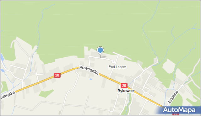 Bykowce, Zaremby, ppor., mapa Bykowce