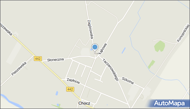 Chocz, Zagórowska, mapa Chocz