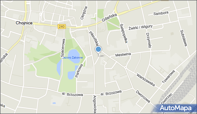Chojnice, Zaborska, mapa Chojnic