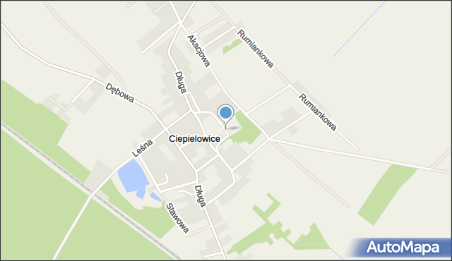 Ciepielowice, Zamkowa, mapa Ciepielowice