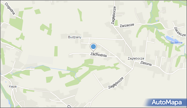 Czaniec, Zachodnia, mapa Czaniec