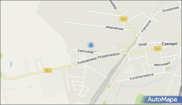 Czempiń, Zachodnia, mapa Czempiń