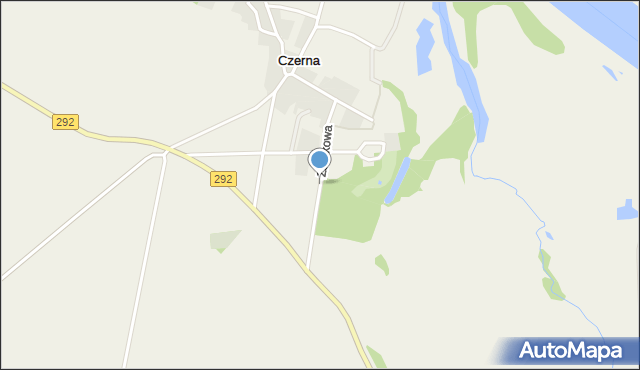 Czerna gmina Żukowice, Zamkowa, mapa Czerna gmina Żukowice